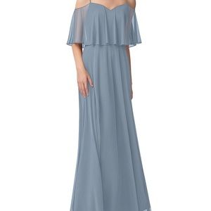 Azazie Britta dress dusty blue size A16